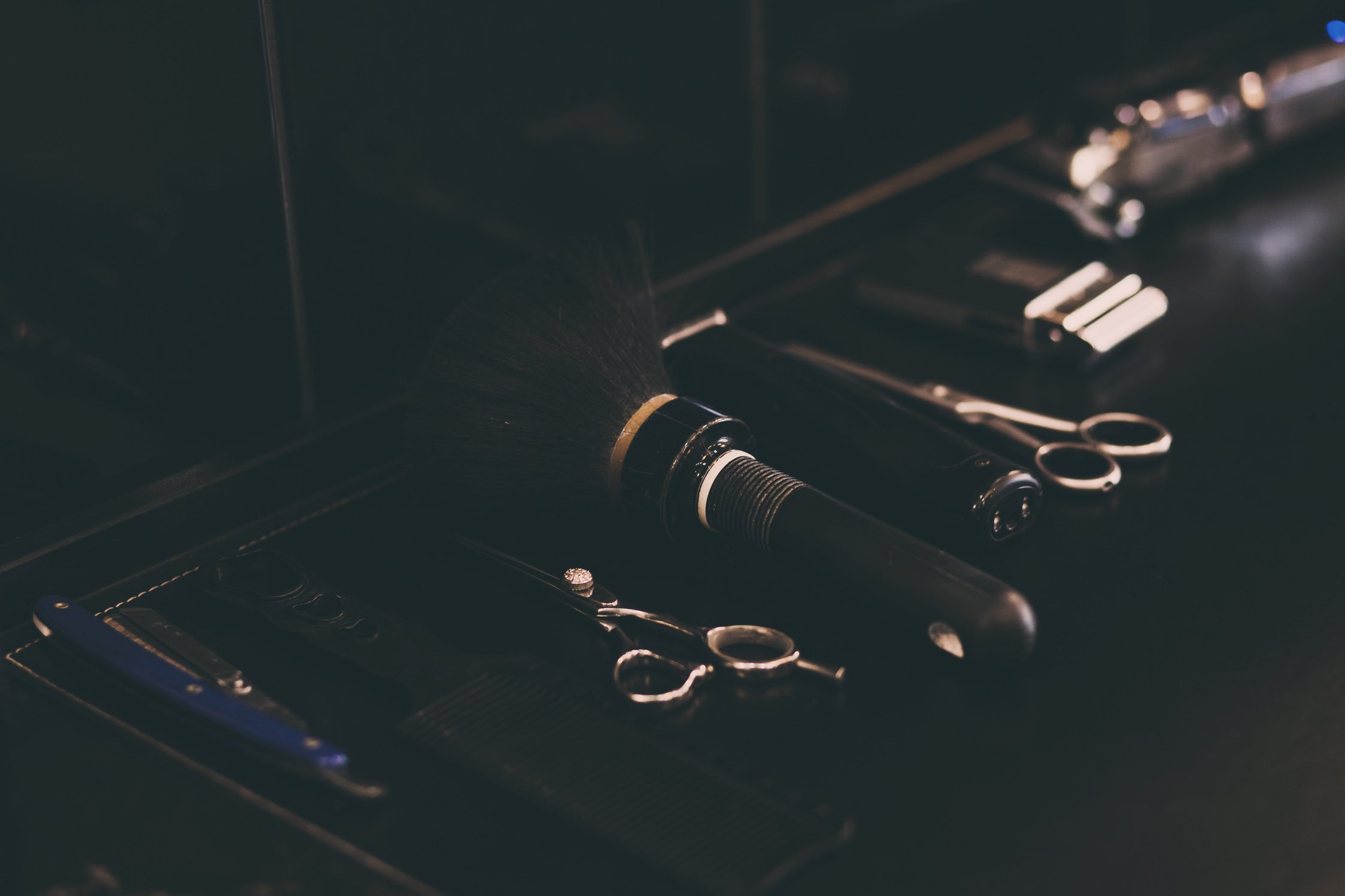 Various Professional Barber Tools