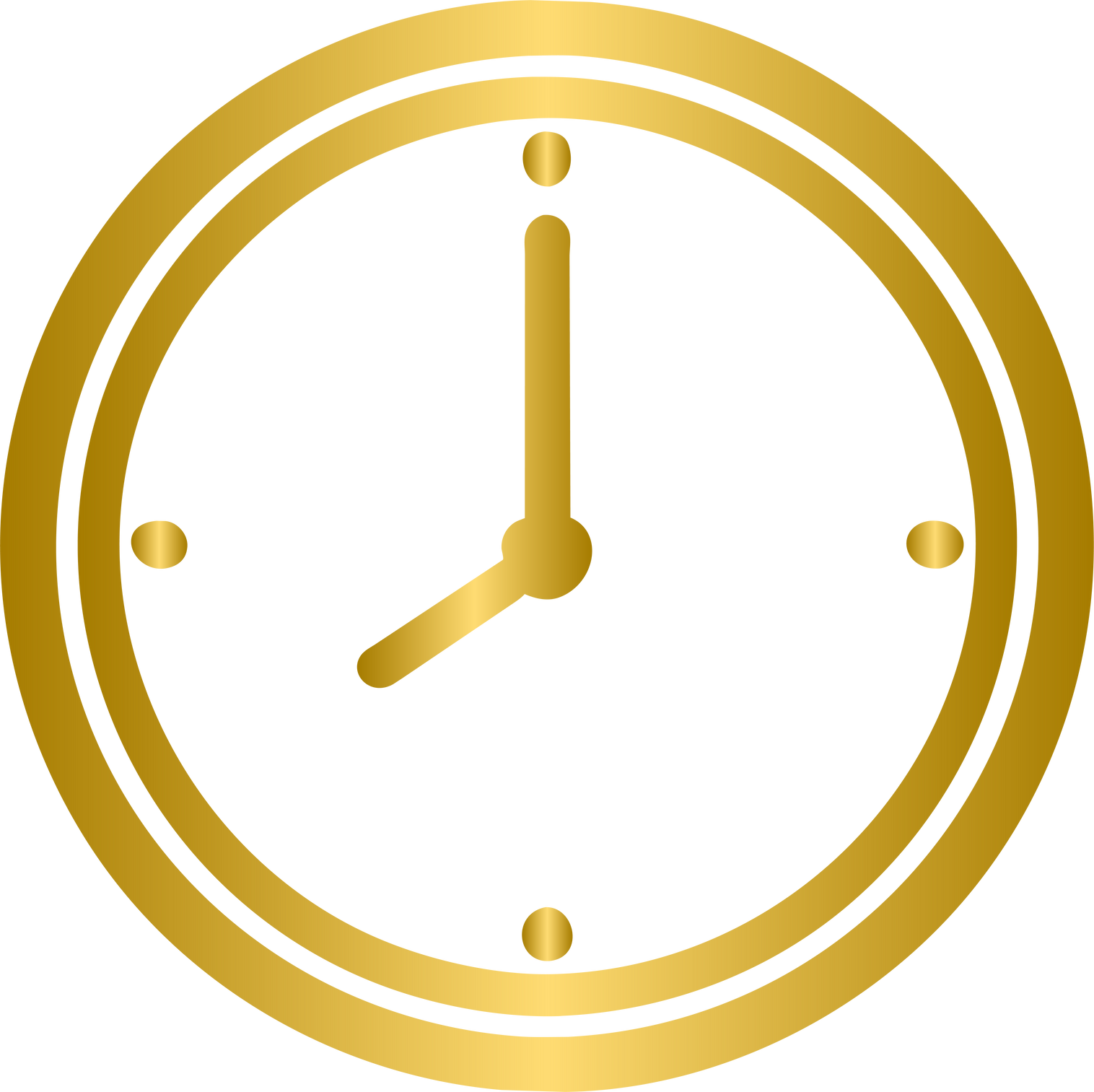 Golden clock icon